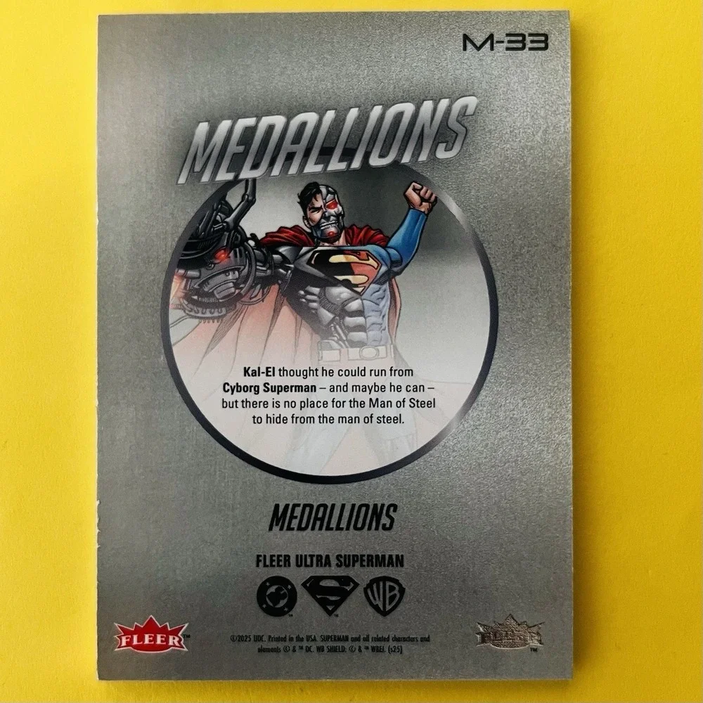 2025‎ Fleer Ultra Superman Cyborg Superman M-33 Medallions Insert DC Comics